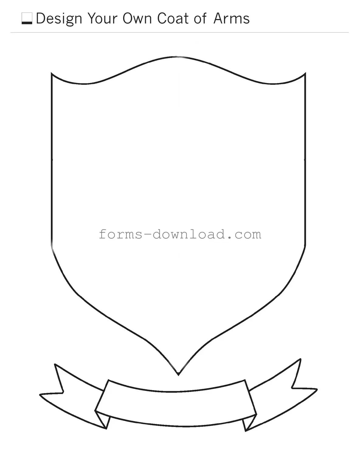 Blank Coat Of Arms Form