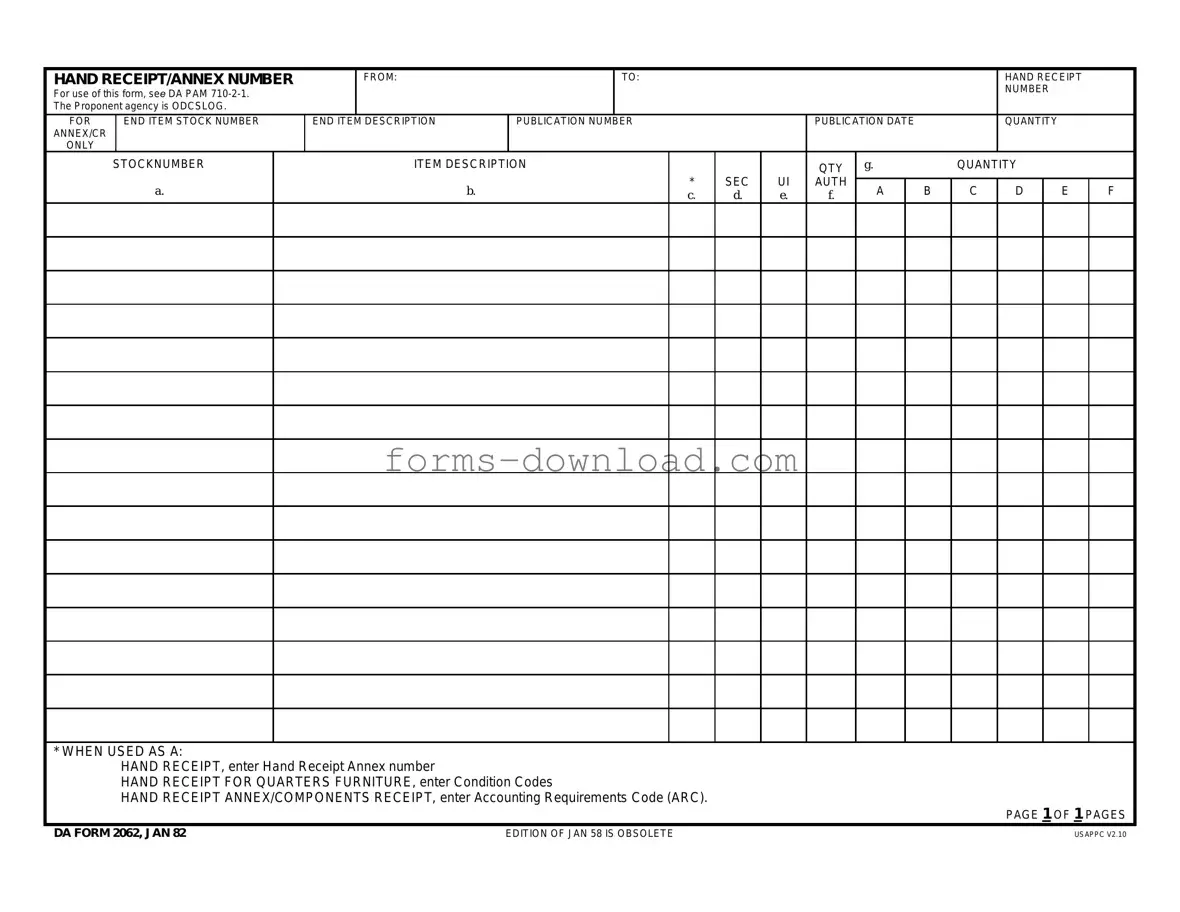 Blank Da Form