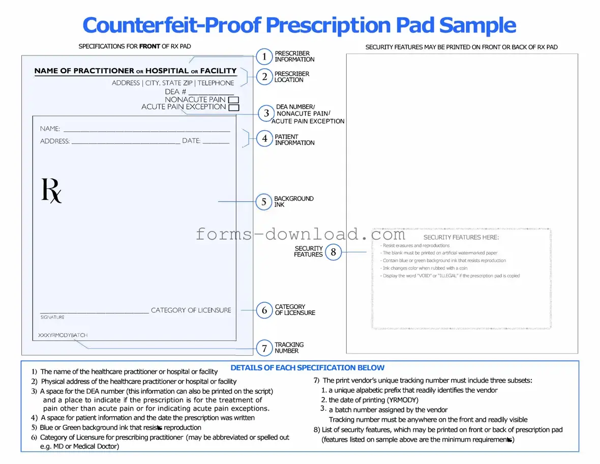 Blank Prescription Pad Form