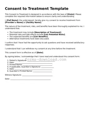 Fillable Consent Form