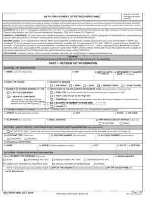 Blank DD 2656 Form