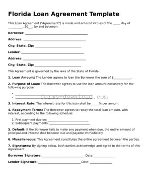 Attorney-Approved Loan Agreement Document for the State of Florida