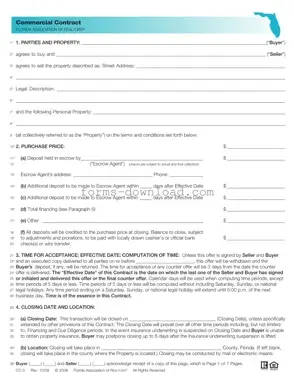 Blank Florida Commercial Contract Form