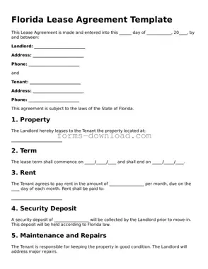Attorney-Approved Lease Agreement Document for the State of Florida