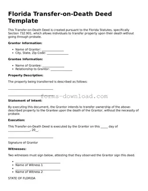 Attorney-Approved Transfer-on-Death Deed Document for the State of Florida