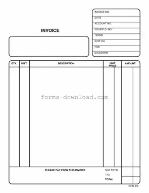 Blank Free And Invoice Pdf Form