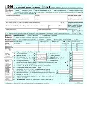Blank IRS 1040 Form