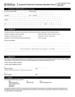 Blank Melaleuca Cancellation Form