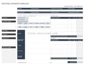 Blank Roofing Estimate Form