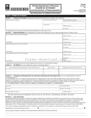 Blank Tax POA dr 835 Form