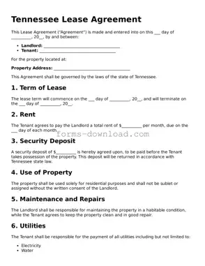 Attorney-Approved Lease Agreement Document for the State of Tennessee