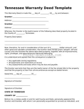 Attorney-Approved Deed Document for the State of Tennessee