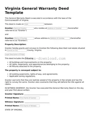 Attorney-Approved Deed Document for the State of Virginia