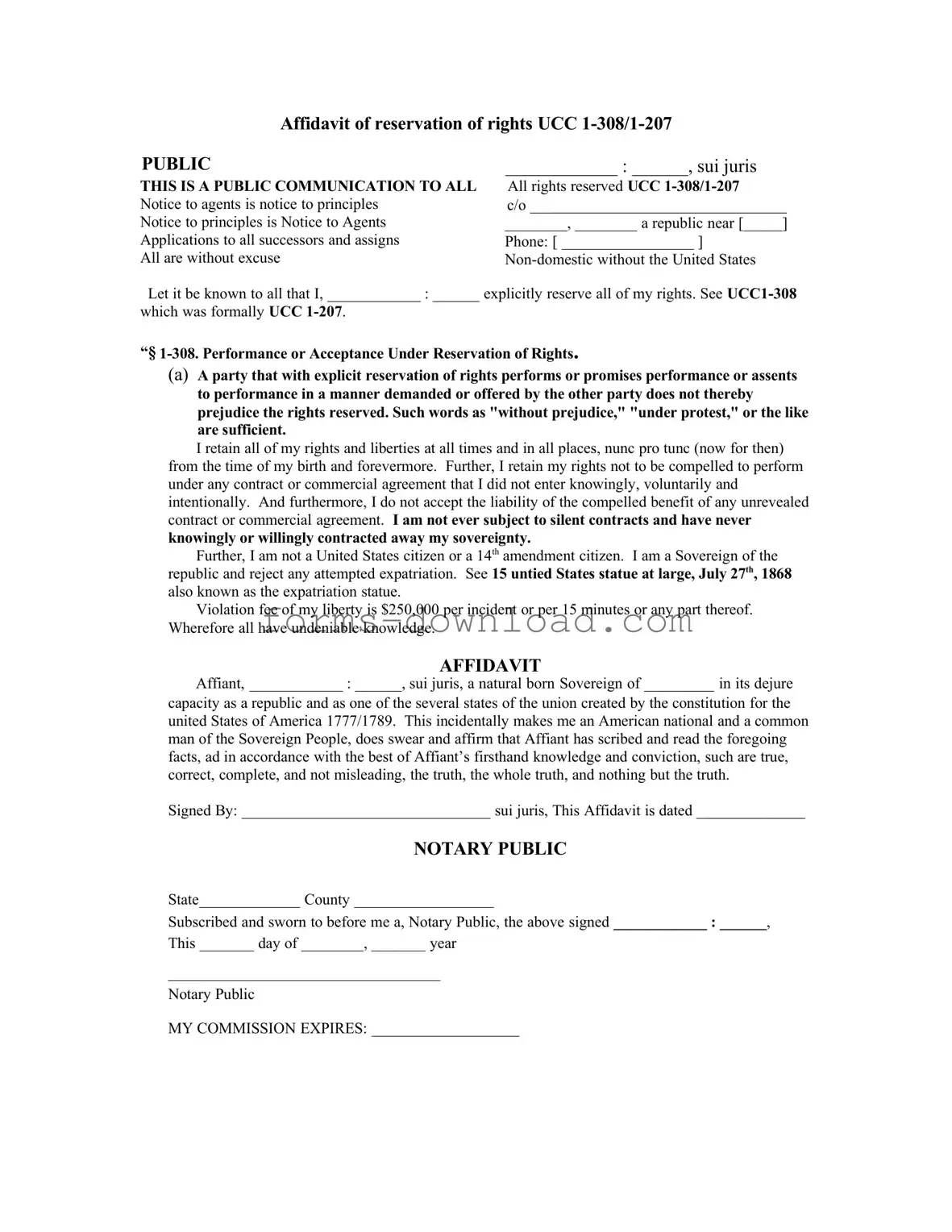 Blank Ucc 1 308 Form